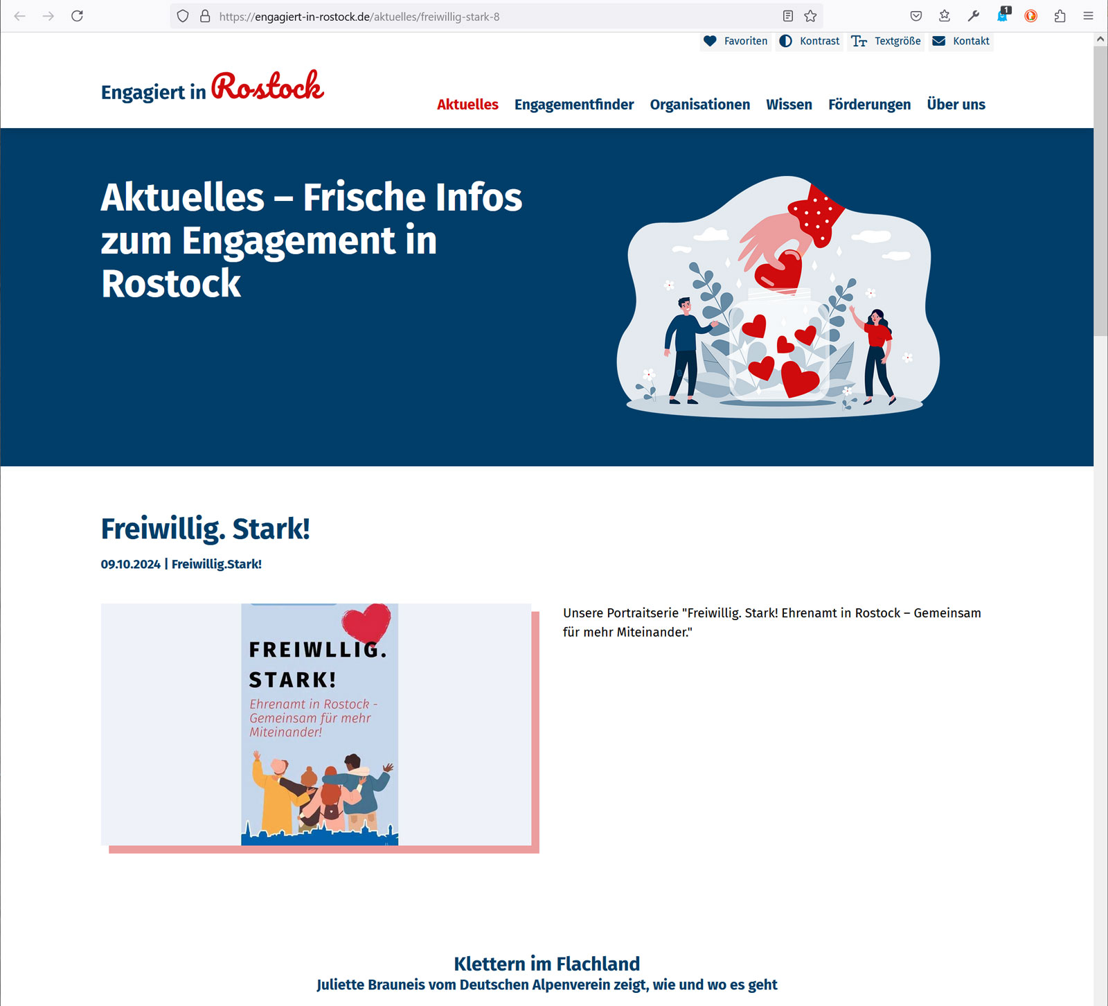 Freiwillig. Stark! | Engagementplattform - Engagiert in Rostock